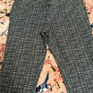 LOFT Black and White Checkered Pants